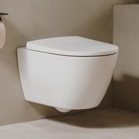 Roca Ona Wand-Tiefspül-WC mit WC-Sitz weiß, mit Supraglaze®, mit Absenkautomatik & abnehmbar