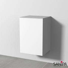 Sanipa 3way Beistellschrank mit 1 Tür weiß soft, mit Tip-On-Technik
