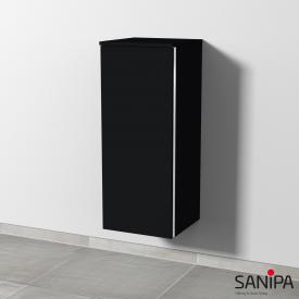 Sanipa 3way Mittelschrank mit 1 Tür schwarz matt, mit Griffmulde