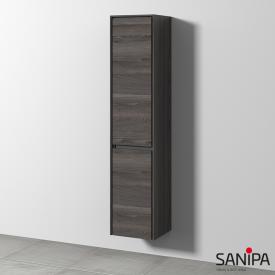 Sanipa TwigaGlas Hochschrank mit 2 Türen pinie schwarz