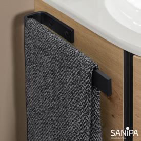 Sanipa Universal Handtuchhalter für Badmöbel schwarz matt