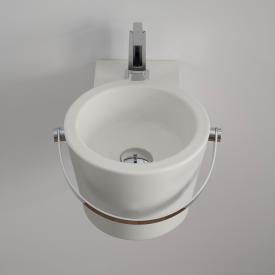 Scarabeo Bucket Aufsatz- oder Hängewaschbecken weiß matt, mit BIO System Beschichtung