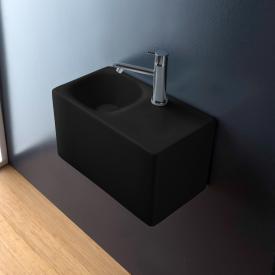 Scarabeo Cube Aufsatz- oder Hängewaschbecken schwarz matt, mit BIO System Beschichtung