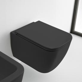 Scarabeo Teorema 2.0 Wand-Tiefspül-WC, ohne Spülrand schwarz matt, mit BIO System Beschichtung