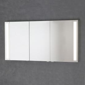 Sprinz Silver-Line Aufputz Spiegelschrank mit LED-Beleuchtung mit 3 Türen Korpus verspiegelt, ohne Hintergrundbeleuchtung