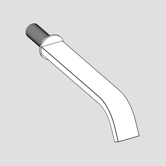 HU Auslauf – Ausladung 200 Mm, Höhe 100 Mm, Schlüsselweite 30