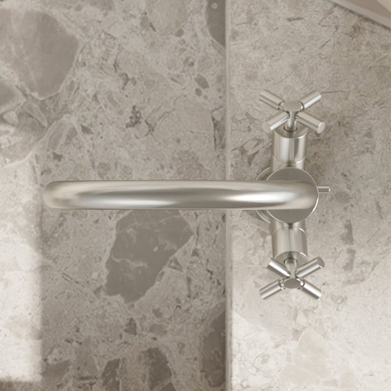 Delta Wasserhahn Für Badezimmer | Zweigriff-Mischbatterie In Gebürstetem Nickel | Waschtisch-Armatur Mit Lebenszeitgarantie