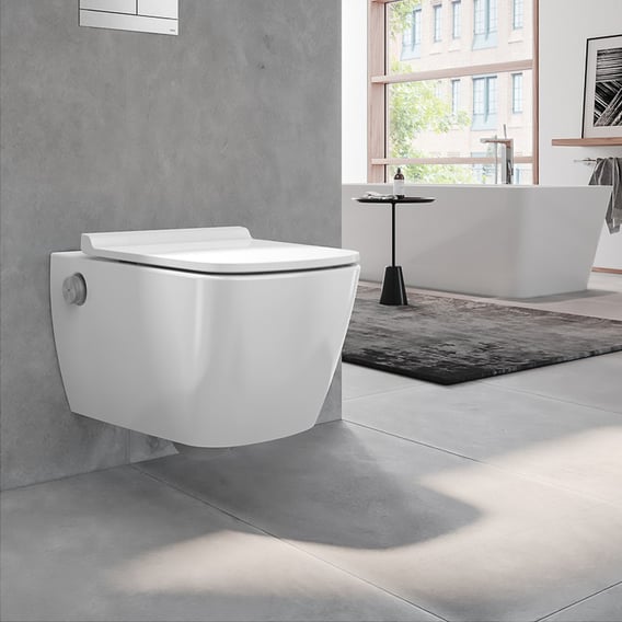 Euroshowers V20 ONE WC-Sitz Mit Softclose – Weiß, Quadratisch, Für 356 X 434 Mm Toiletten