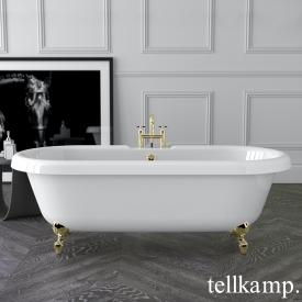Tellkamp Antiqua Freistehende Oval-Badewanne weiß glanz, Schürze weiß glanz