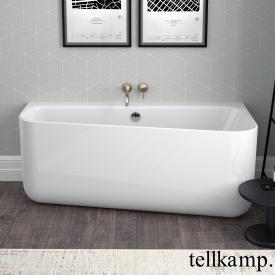 Tellkamp Koeko Vorwand-Badewanne mit Verkleidung weiß glanz, mit Wanneneinlauf