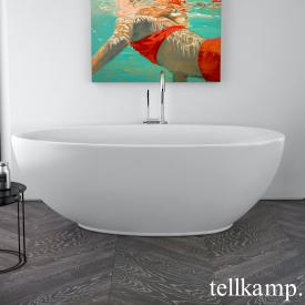 Tellkamp Neon Freistehende Oval-Badewanne weiß matt, Schürze weiß matt, ohne Füllfunktion
