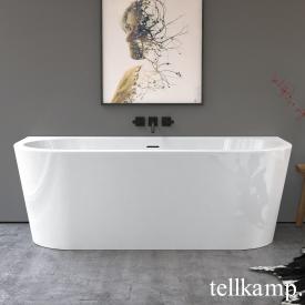 Tellkamp Solitär Wall Vorwand-Badewanne mit Verkleidung weiß glanz, Schürze weiß glanz, ohne Füllfunktion