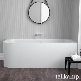 Tellkamp Thela Eck-Badewanne mit Verkleidung weiß matt, mit Wanneneinlauf