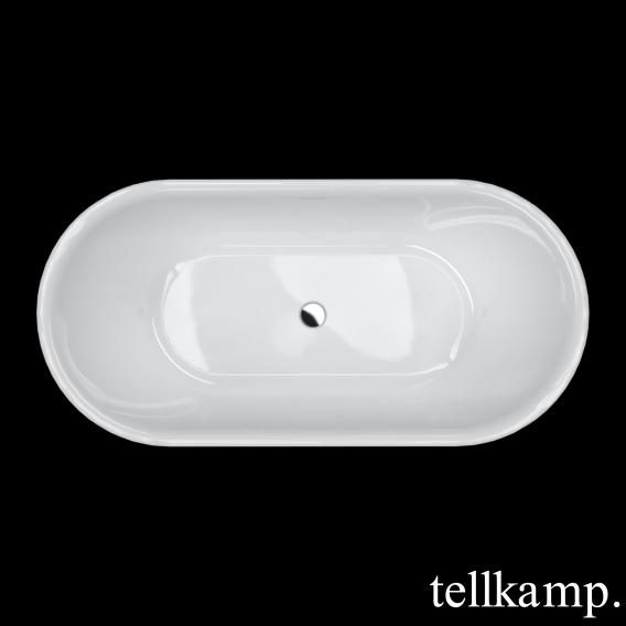 Tellkamp Cosmic Freistehende Oval-Badewanne weiß glanz, Schürze weiß glanz, ohne Füllfunktion