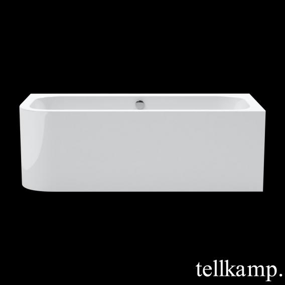 Tellkamp Thela Eck-Badewanne mit Verkleidung weiß glanz, mit Wanneneinlauf