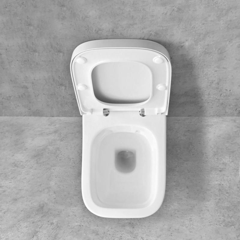 Wand-Tiefspül-WC Geberit - Premium 500208018+TK8000 weiß, Square KeraTect WC-Sitz SET 8000 & Tellkamp mit Smyle