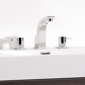 Treos Serie 198 3-Loch-Waschtischarmatur mit Zugstangen-Ablaufgarnitur