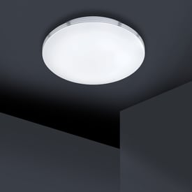 TRIO Apart LED Deckenleuchte chrom/weiß matt