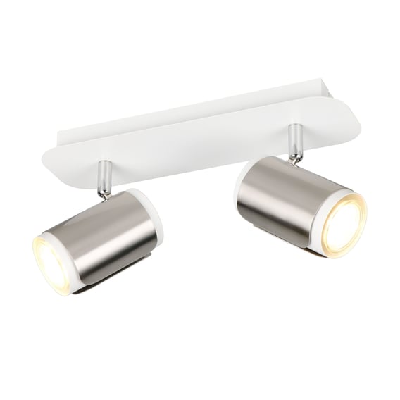 Trio Leuchten LED Steckerspot Levisto – 5 W, 470 Lumen, 3000 K, 4-fach Touch-Dimmer, Flexibler Arm, Nickel Matt, E14, Für Wohnräume Und Mehr