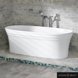Victoria + Albert Warndon Freistehende Oval-Badewanne weiß glanz/innen weiß glanz