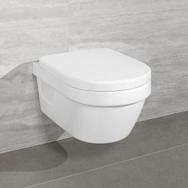 Villeroy & Boch Architectura Compact Combi-Pack Wand-Tiefspül-WC, offener Spülrand, mit WC-Sitz weiß, mit CeramicPlus