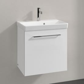 Villeroy & Boch Avento Waschtisch Compact mit Waschtischunterschrank mit 1 Tür crystal white, Waschtisch weiß mit Ceramicplus