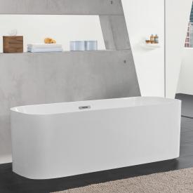 Villeroy & Boch Finion Freistehende Oval-Badewanne weiß, chrom, mit integriertem Wassereinlauf