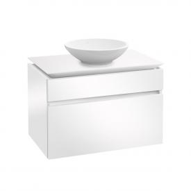Villeroy & Boch Legato Waschtischunterschrank für Aufsatzwaschtisch mit 2 Auszügen glossy white
