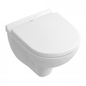 Villeroy & Boch O.novo Combi-Pack Compact Wand-Tiefspül-WC, mit WC-Sitz ohne Spülrand, weiß, mit CeramicPlus