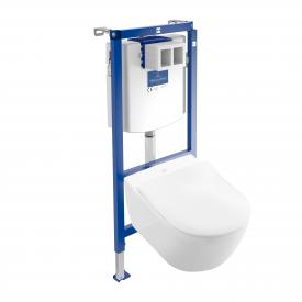 Villeroy & Boch Subway 2.0 & ViConnect NEU Komplett-Set Wand-Tiefspül-WC, mit WC-Sitz ohne Spülrand, weiß, mit CeramicPlus