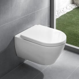 Villeroy & Boch Subway 2.0 Wand-Tiefspül-WC offener Spülrand, DirectFlush, mit WC-Sitz weiß, mit CeramicPlus