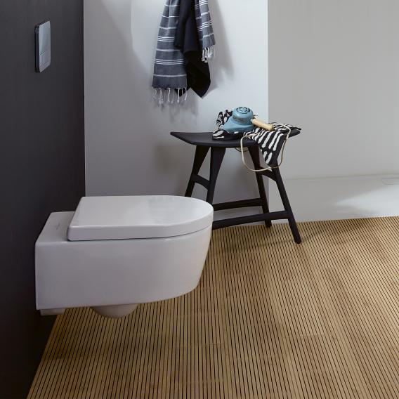 Villeroy & Boch Avento Wand-Tiefspül-WC, DirectFlush, mit WC-Sitz, Combi-Pack weiß, mit CeramicPlus