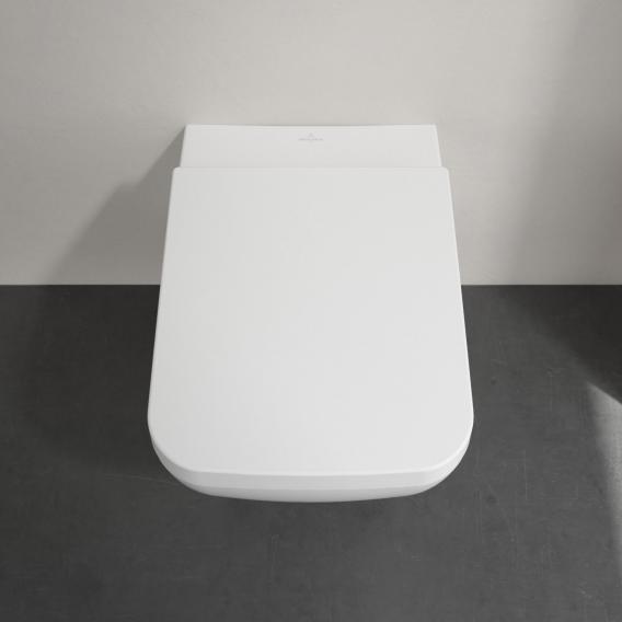 Villeroy & Boch Collaro Wand-Tiefspül-WC, DirectFlush, mit WC-Sitz, Combi-Pack weiß, mit CeramicPlus