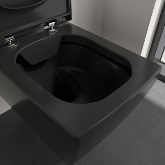 Villeroy & Boch Memento 2.0 Wand-Tiefspül-WC, spülrandlos ebony, mit CeramicPlus