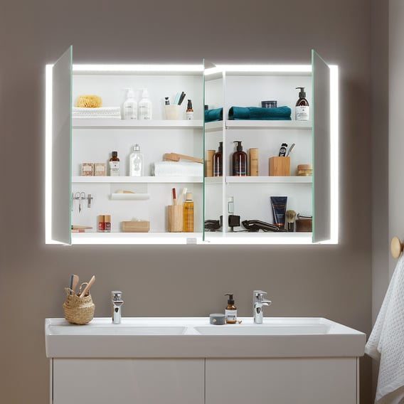 Zentrobad Spiegelschrank 120 Cm Mit DREI Türen, LE Produktbild-Vorschau 8