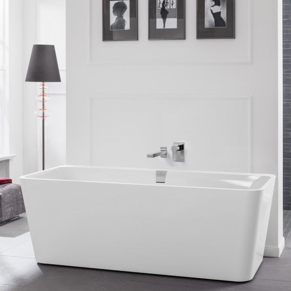 Villeroy & Boch Squaro Excellence Duo Freistehende Rechteck-Badewanne weiß ohne integriertem Wassereinlauf