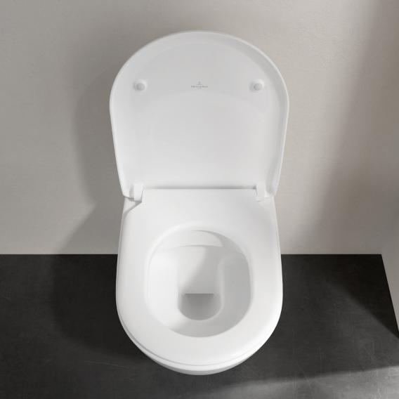 Villeroy & Boch Subway 2.0 Combi-Pack Wand-Tiefspül-WC, offener Spülrand, mit WC-Sitz weiß, mit CeramicPlus