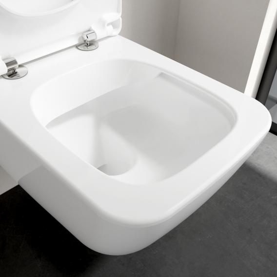 Villeroy & Boch Venticello Combi-Pack Wand-Tiefspül-WC, offener Spülrand, mit WC-Sitz weiß, mit CeramicPlus