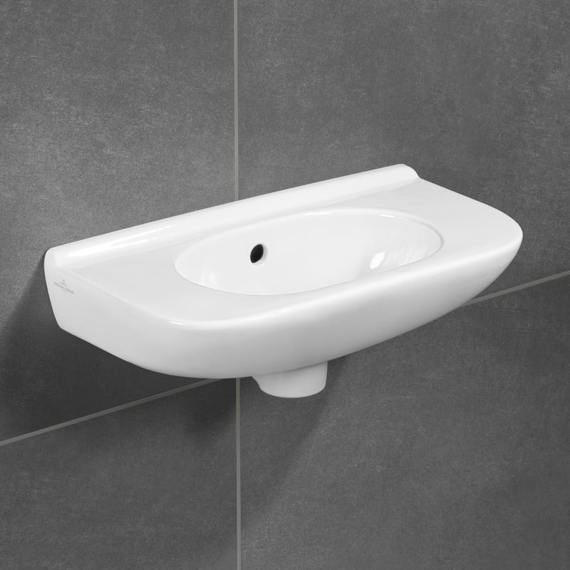 Villeroy & Boch O.novo Handwaschbecken Compact weiß, ohne Hahnloch, mit