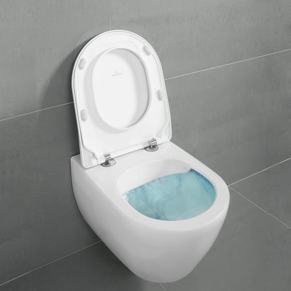 Villeroy & Boch 2.0 Wand-Tiefspül-WC offener Spülrand, DirectFlush weiß, mit CeramicPlus - 5614R0R1 - Emero.de