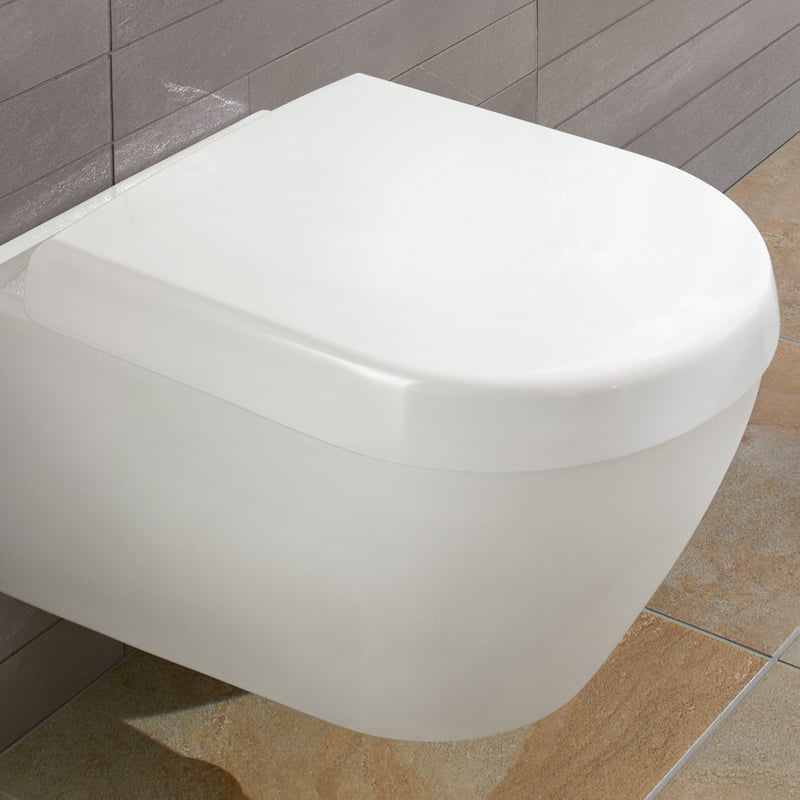 Villeroy & Boch WC-Sitz – Weiß, Mit Edelstahl-Scharnieren