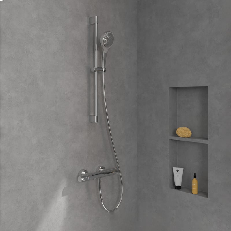 Villeroy & Boch Verve Showers Brausegarnitur, 3 Strahlarten, TVS10900700061,