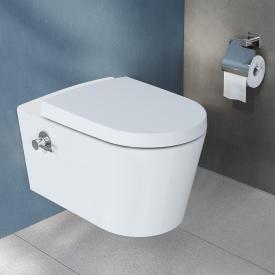 VitrA Options Nest Wand-Tiefspül-WC mit Bidetfunktion ohne Spülrand, weiß, mit integrierter Armatur