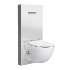 VitrA Sento Wand-Tiefspül-WC mit Bidetfunktion ohne Spülrand, mit Stand-Spülkasten mit integrierter Armatur, Spülkasten in weiß