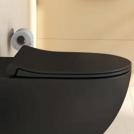 VitrA Sento WC-Sitz Slim, Sandwichform, mit Absenkautomatik & abnehmbar schwarz matt